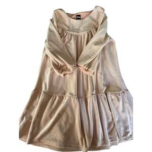 Tea collection pink velour dress size 7